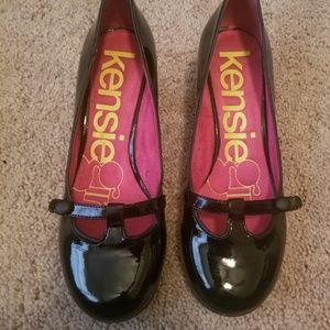 Womens Kenzie Girl black patent leather heels